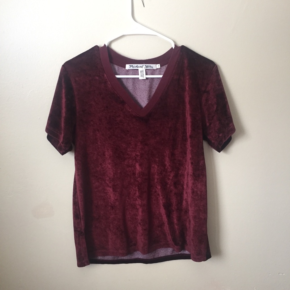 NWOT Crushed Red Velvet Tee